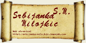 Srbijanka Milojkić vizit kartica